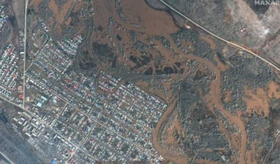 Администрация Оренбурга публикует видео последствия затопления территорий